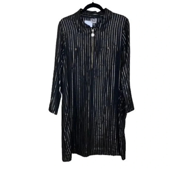 - Anne Klein metallic striped dress - Picture 1 of 10